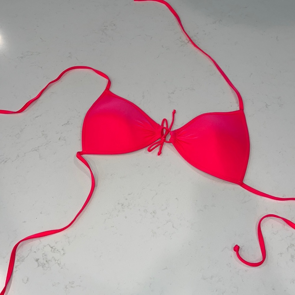 Neon Coral Eidon Bikini Top